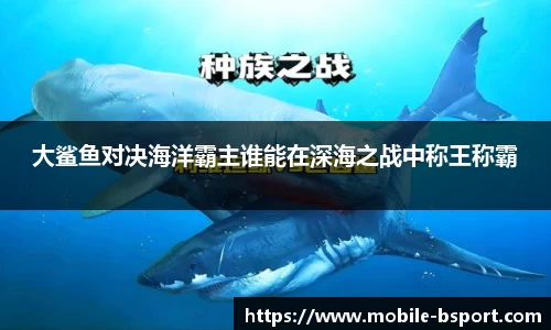 大鲨鱼对决海洋霸主谁能在深海之战中称王称霸